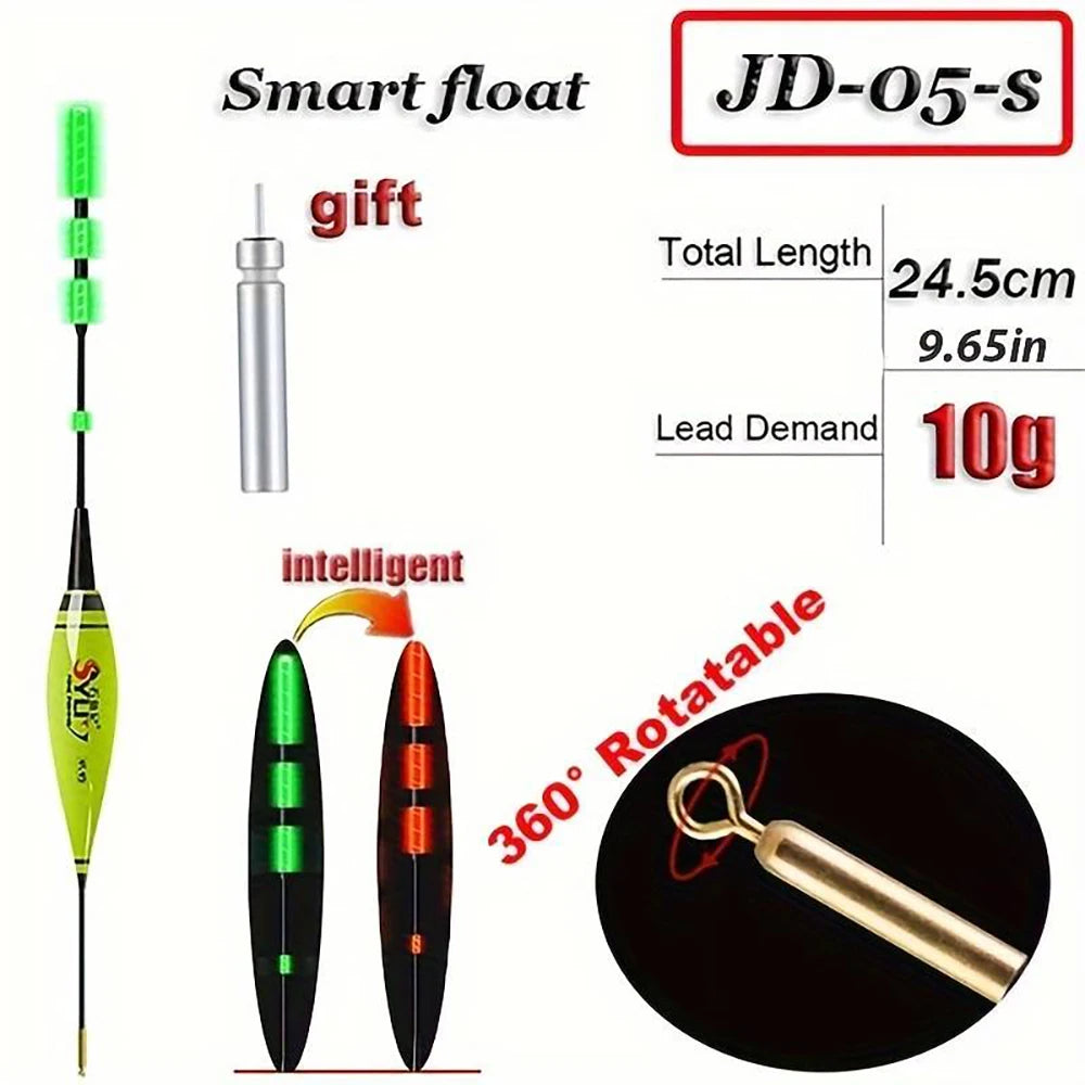 Flotador electrónico inteligente para pesca, Sensor de gravedad Led 2g 5g 7g 10g, gran flotabilidad, 2024 Pose Bobbers con batería CR425, barra luminosa