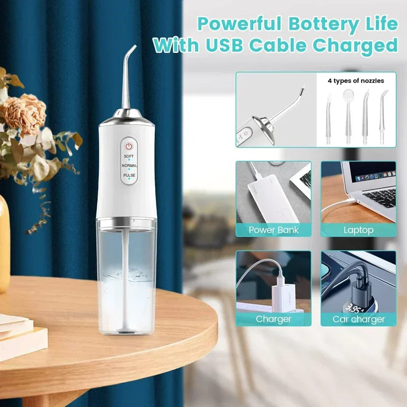 Irrigador Bucal Portátil Recargable USB – Limpieza Profesional en Casa 🦷💧