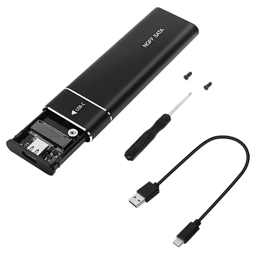 Caja SSD M2 de protocolo dual, adaptador de carcasa SSD SATA M.2 NVMe, 10Gbps, USB 3,1 tipo C, carcasa externa compatible con teclas M y B & M