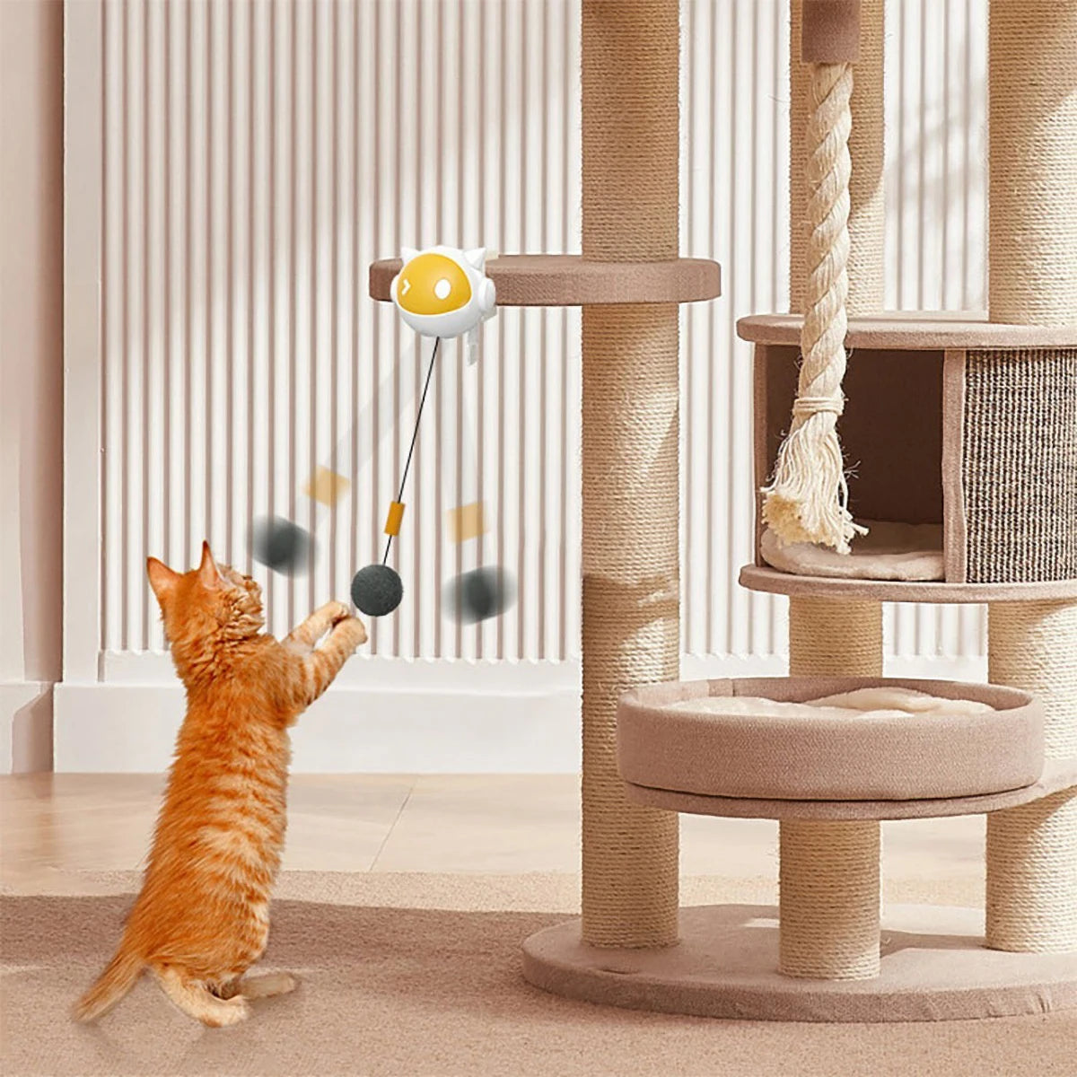 Juguete de ejercicio para gatos, pelota eléctrica para colgar, juguete para gatitos, pelota interactiva para gatos, juguete automático para gatos para juego y ejercicio
