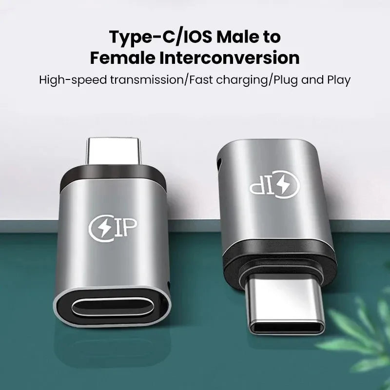 Adaptador USB C a Lightning carga rápida tipo C macho a IOS hembra convertidor transferencia de datos para Iphone15 Xiaomi adaptador USB C