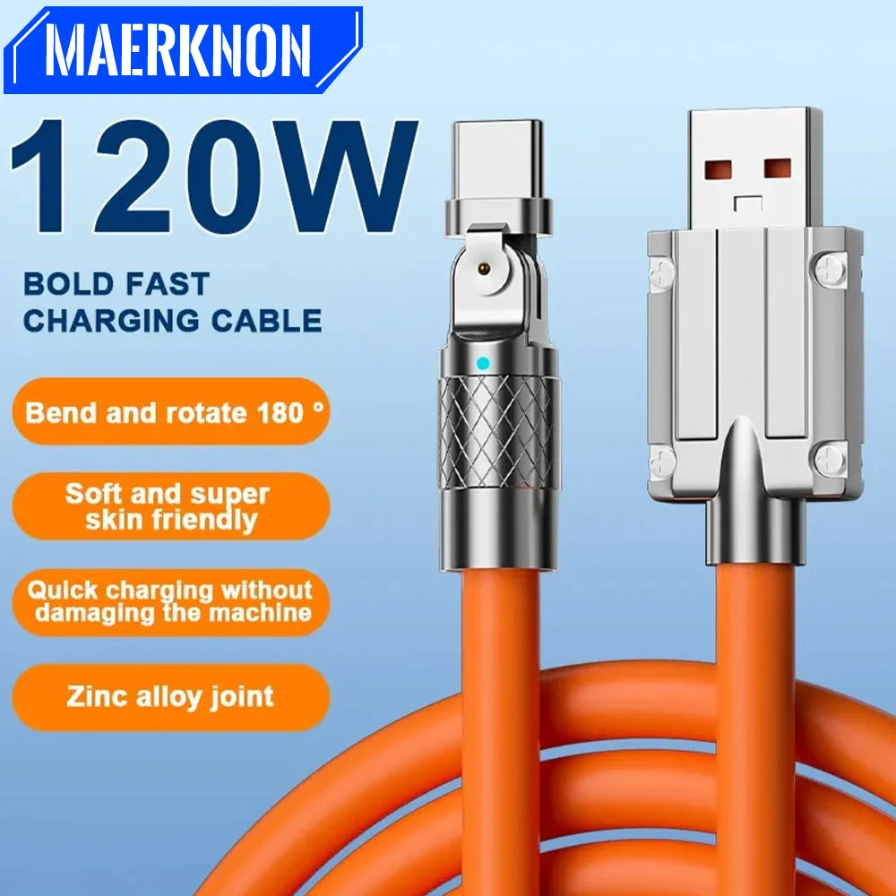 Cable USB tipo C de carga rápida para teléfono móvil, Cable de datos de 120W, 6A, para Samsung, Xiaomi 12, 13, Huawei Poco, 1m, 1,5 m, 2m