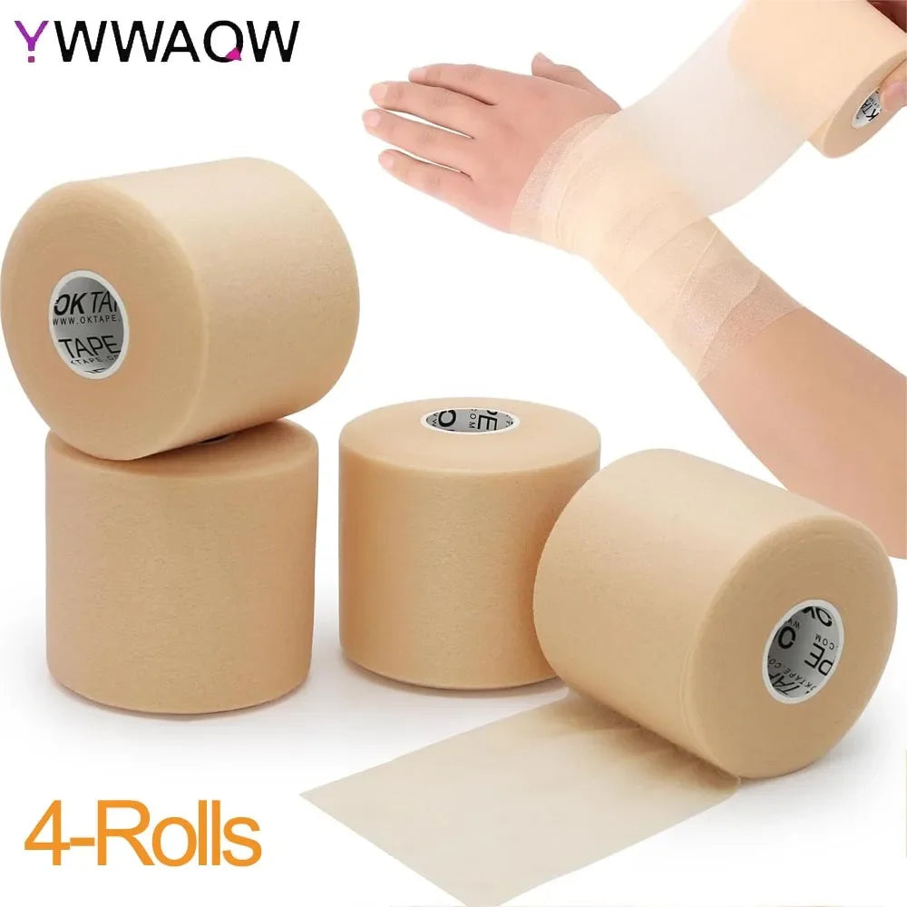 4 Rollos Cinta Atlética Preenvoltura OK TAPE – Vendaje Deportivo de Espuma 🏋️♂️