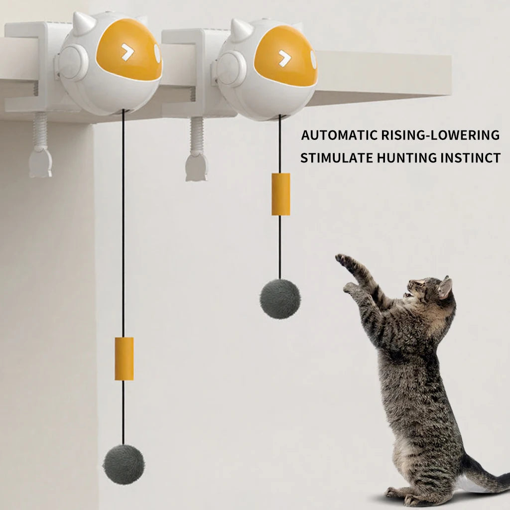 Juguete de ejercicio para gatos, pelota eléctrica para colgar, juguete para gatitos, pelota interactiva para gatos, juguete automático para gatos para juego y ejercicio