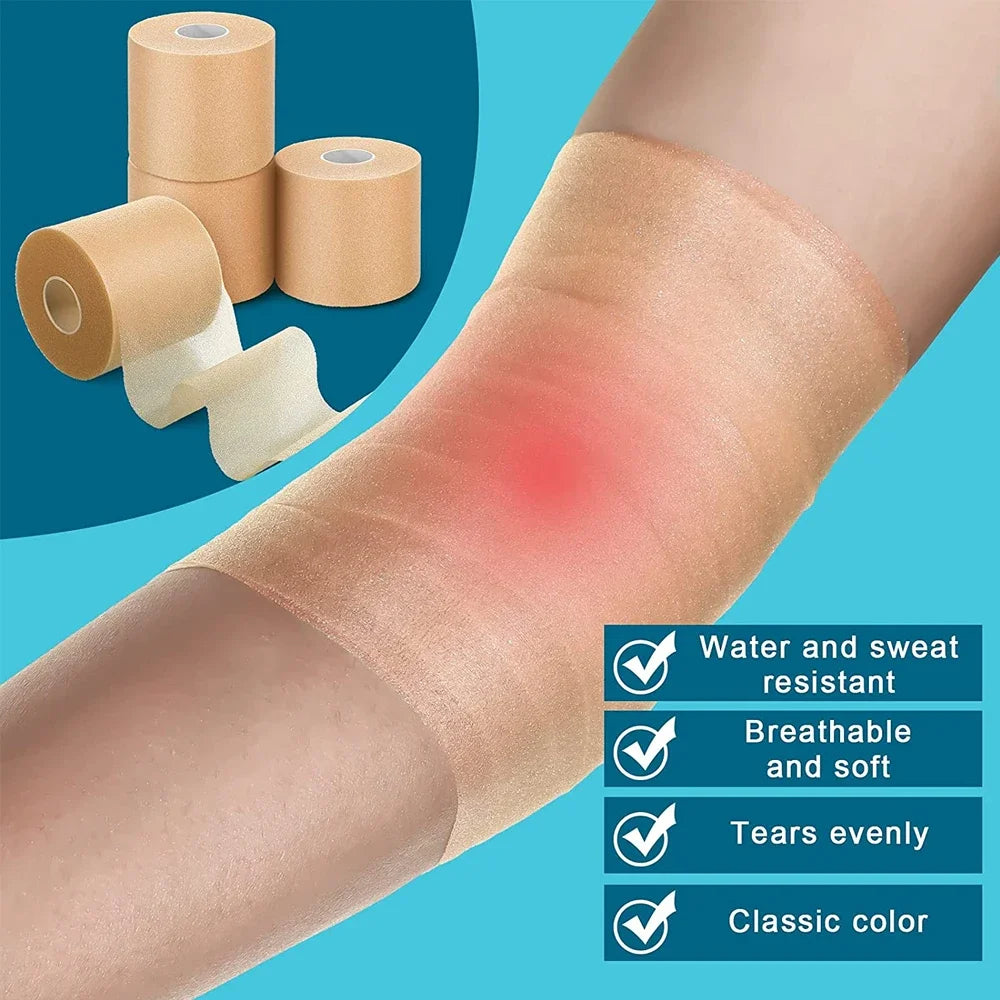 4 Rollos Cinta Atlética Preenvoltura OK TAPE – Vendaje Deportivo de Espuma 🏋️♂️