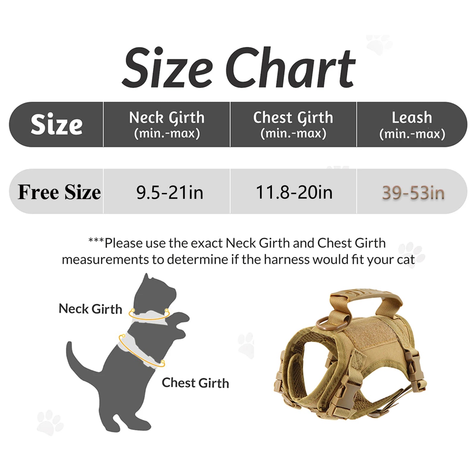 Arnés Táctico Ajustable para Mascotas – Gatos y Perros Pequeños 🐾