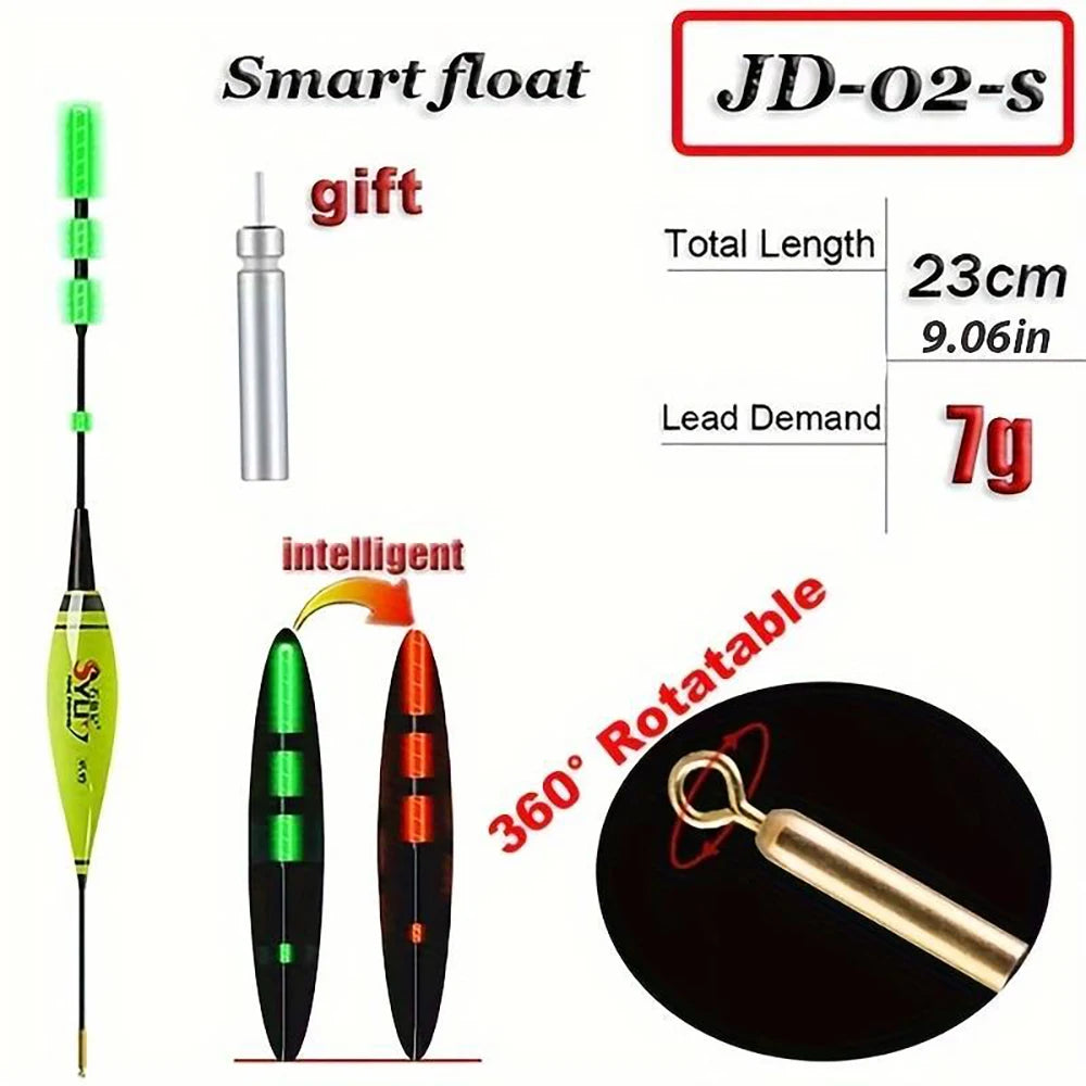 Flotador electrónico inteligente para pesca, Sensor de gravedad Led 2g 5g 7g 10g, gran flotabilidad, 2024 Pose Bobbers con batería CR425, barra luminosa