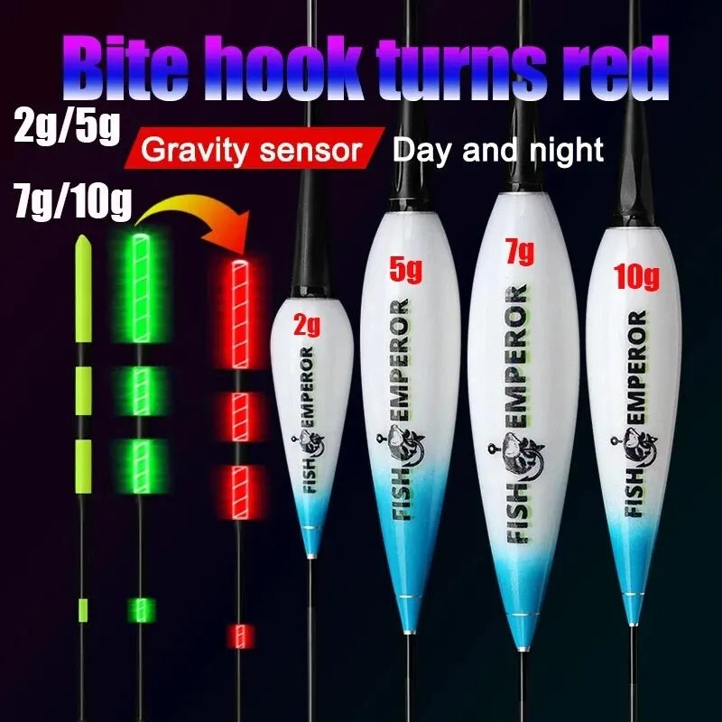 Flotador electrónico inteligente para pesca, Sensor de gravedad Led 2g 5g 7g 10g, gran flotabilidad, 2024 Pose Bobbers con batería CR425, barra luminosa