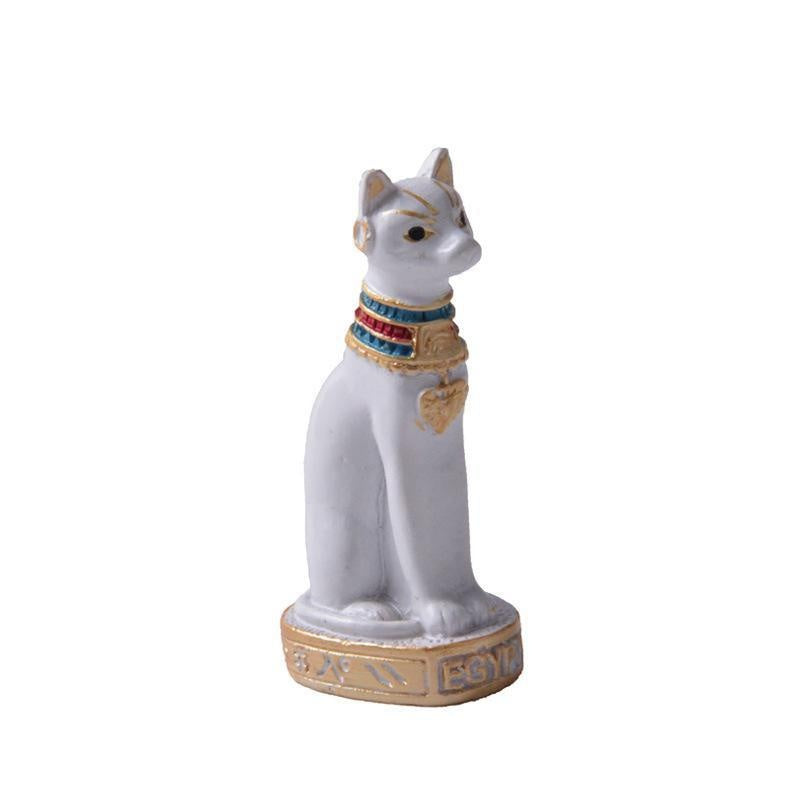 Estatua de gato ornamento estatuilla de gato egipcio decoración de estatua estatua de diosa de gato Vintage hogar jardín Mini adorno de Animal