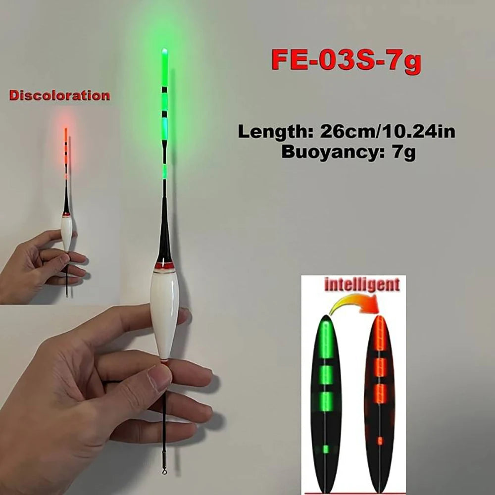 Flotador electrónico inteligente para pesca, Sensor de gravedad Led 2g 5g 7g 10g, gran flotabilidad, 2024 Pose Bobbers con batería CR425, barra luminosa