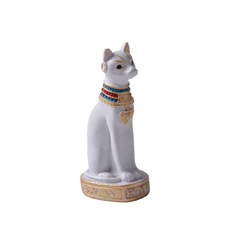 Estatua de gato ornamento estatuilla de gato egipcio decoración de estatua estatua de diosa de gato Vintage hogar jardín Mini adorno de Animal