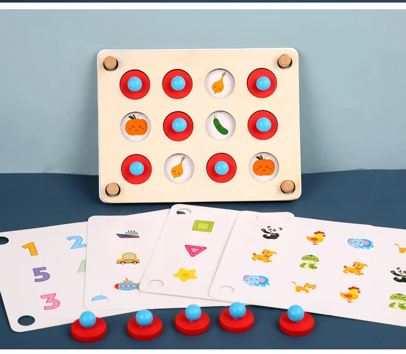 Ajedrez con memoria, juguetes educativos para niños, entrenamiento de concentración, desarrollo de lógica de pensamiento, educación Montessori