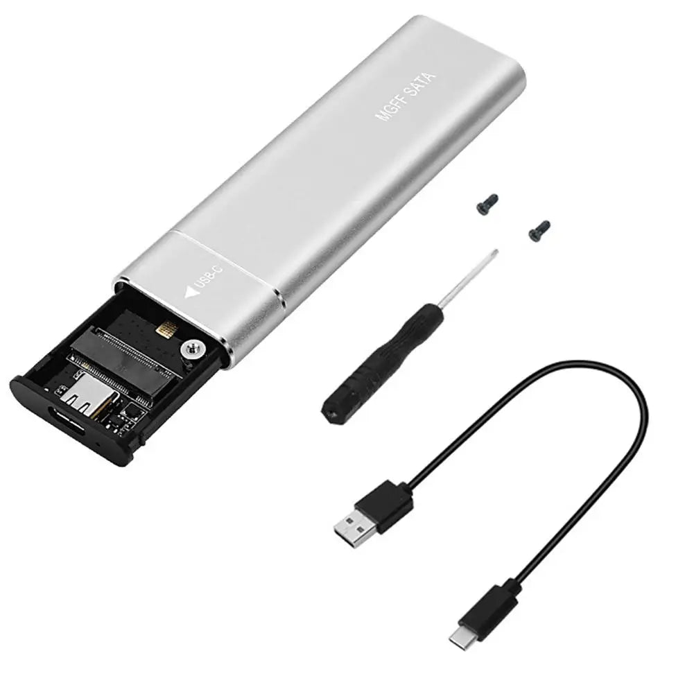 Caja SSD M2 de protocolo dual, adaptador de carcasa SSD SATA M.2 NVMe, 10Gbps, USB 3,1 tipo C, carcasa externa compatible con teclas M y B & M