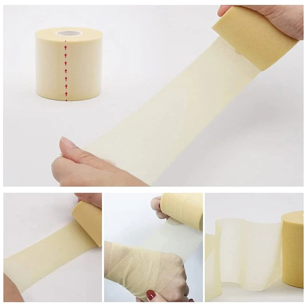 4 Rollos Cinta Atlética Preenvoltura OK TAPE – Vendaje Deportivo de Espuma 🏋️♂️
