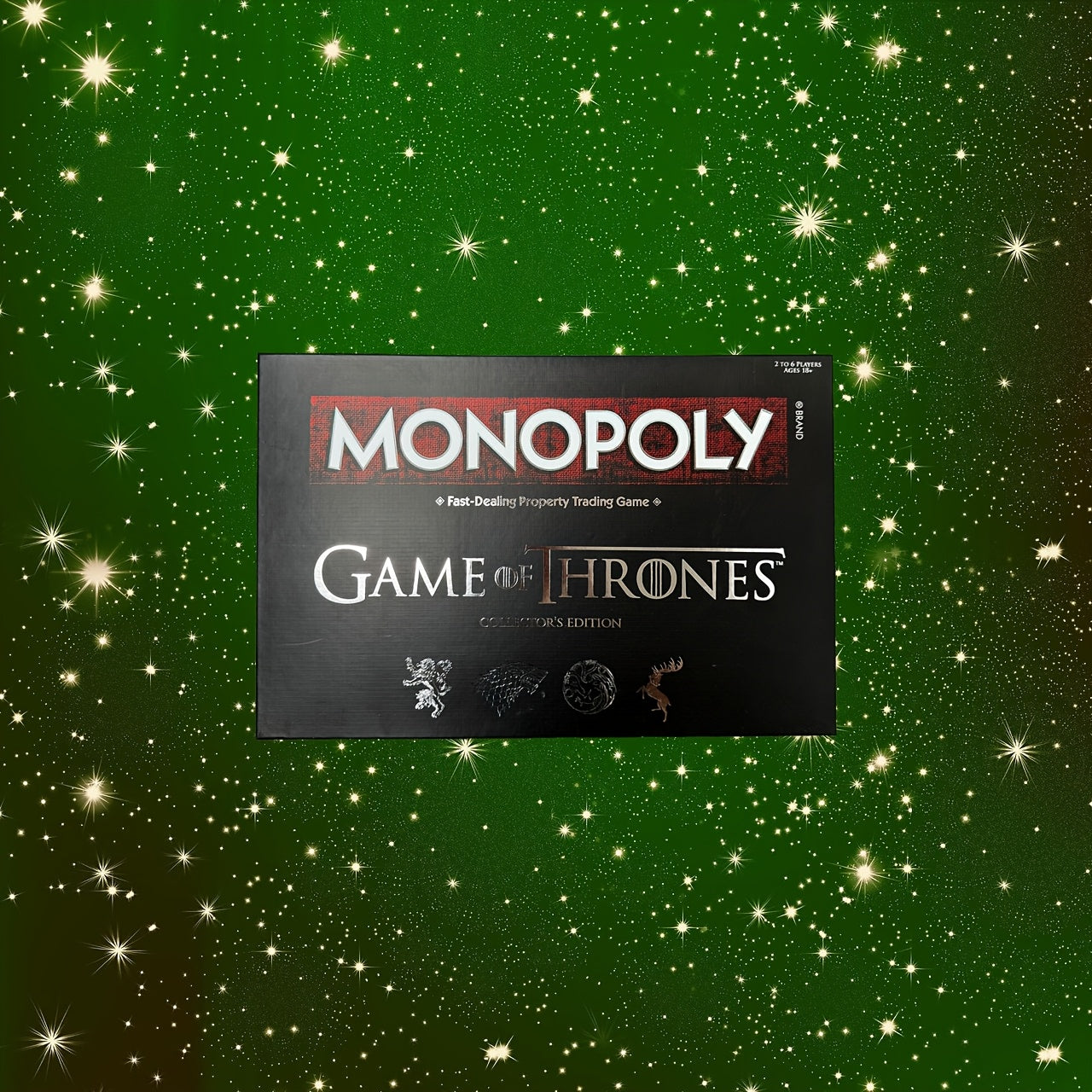 1pc Hasbro Game of Thrones Monopoly Deluxe Edition - Premium PVC Board Game with Collectible Miniatures, Party & Event Game, No Batteries Required