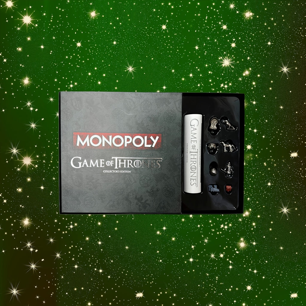 1pc Hasbro Game of Thrones Monopoly Deluxe Edition - Premium PVC Board Game with Collectible Miniatures, Party & Event Game, No Batteries Required