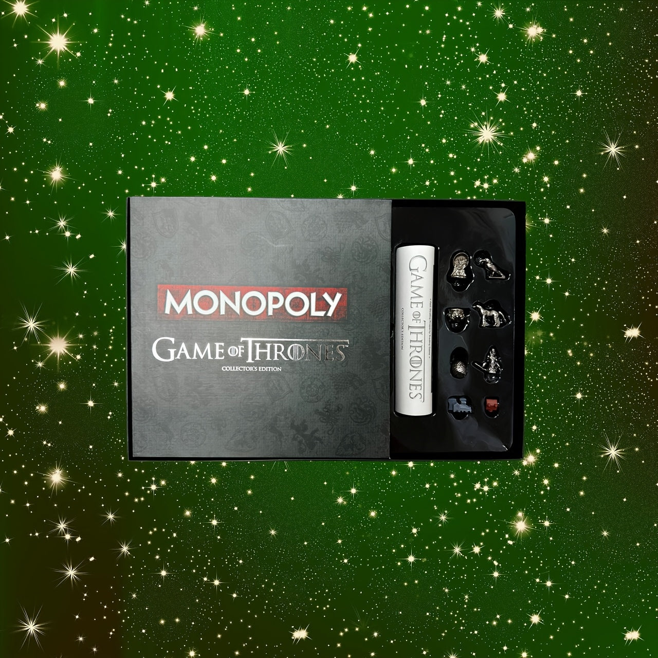 1pc Hasbro Game of Thrones Monopoly Deluxe Edition - Premium PVC Board Game with Collectible Miniatures, Party & Event Game, No Batteries Required